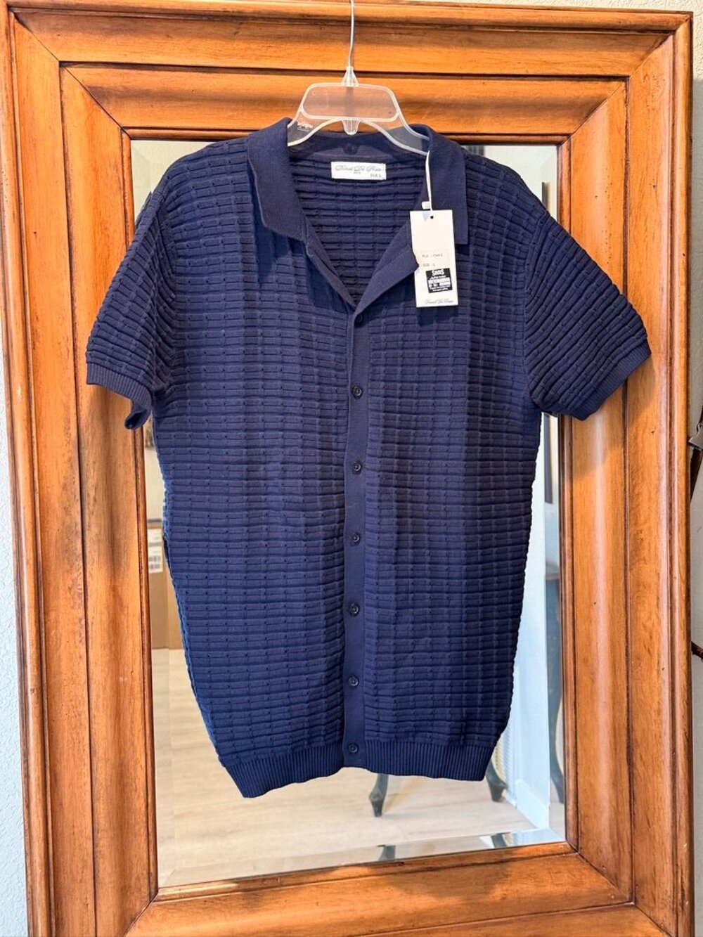 Daniel De Prato Short Sleeve Button Down Knit Shirt